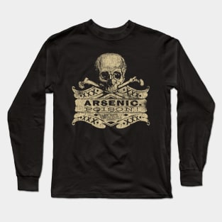 Vintage Arsenic Skull Poison Label Halloween Tee Long Sleeve T-Shirt